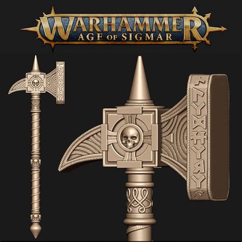 OBJ file Ghal Maraz Warhammer・3D printer model to download • Cults