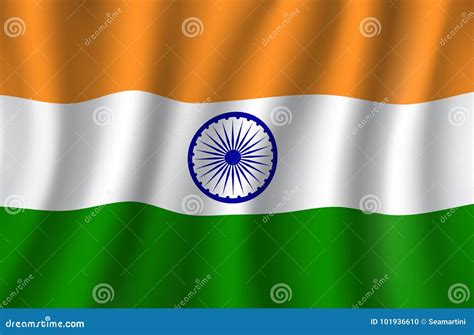 Vector Indio De La Bandera D Bandera Nacional De La India Ilustraci N