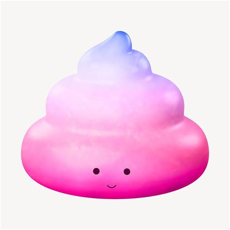 Gradient pink poop, 3D rendering | Free Photo - rawpixel