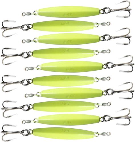 Amazon Pcs Fish Wow Oz Diamond Jig Glow Jigs With A Treble