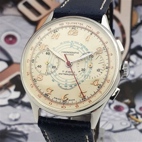 Chronographe Suisse Cal Vênus 188 JUMBO 40mm NO Catawiki