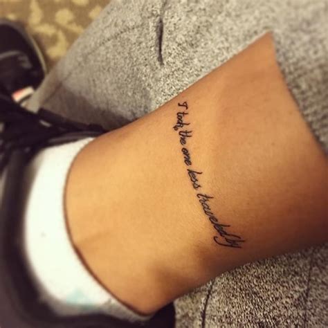 Ruth B Writing Ankle Tattoo | Steal Her Style