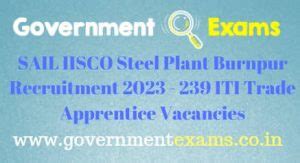 Iisco Steel Plant Burnpur Apprentice Recruitment