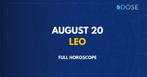 August 20 Zodiac Sign: Compatibility, Personality, Traits and More - DOSE