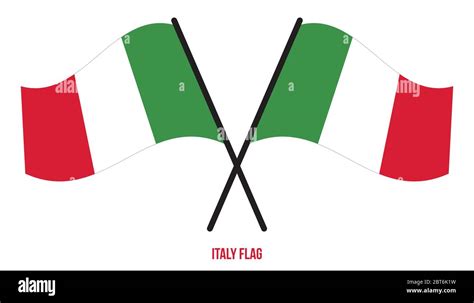 Italy Flag Waving Vector Illustration On White Background Italy