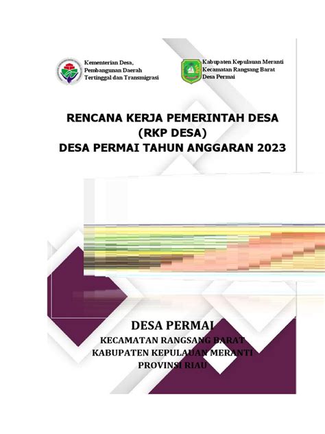 Cover Rkp Desa 2023 Pdf