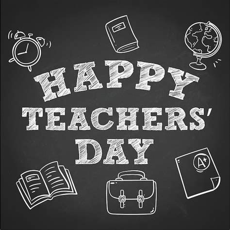 Premium Vector Free Vector Happy Teachers Day Lettering