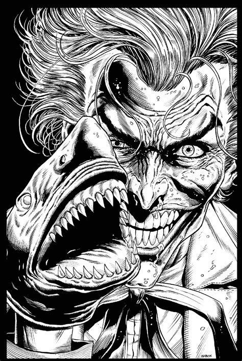 Batman Three Jokers Jason Fabok Nd Print B W Sketch Variant