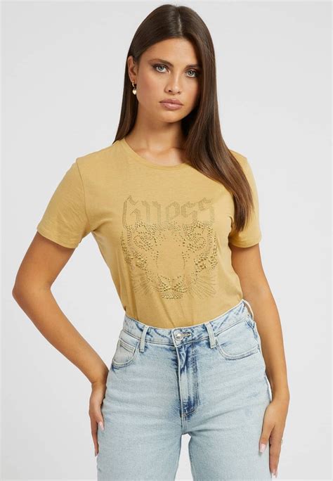 Guess T Shirts Print Beige Zalandodk