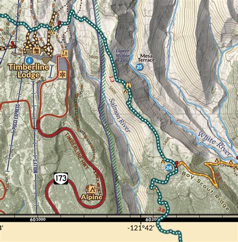 Timberline Trail Field Map – Elevation Changes Cartographic