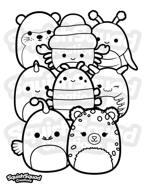 Squishmallow Coloring Page Printable Squishmallow Coloring Etsy Artofit