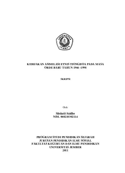 Top Pdf Keadaan Etnis Tionghoa Pada Masa Orde Baru Dok