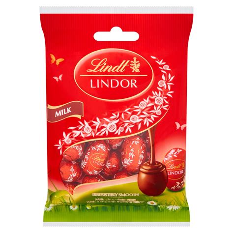 Lindt Lindor Milk Chocolate Mini Eggs With A Smooth Melting Filling 80g