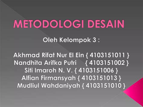 Metodologi Desain New Ppt