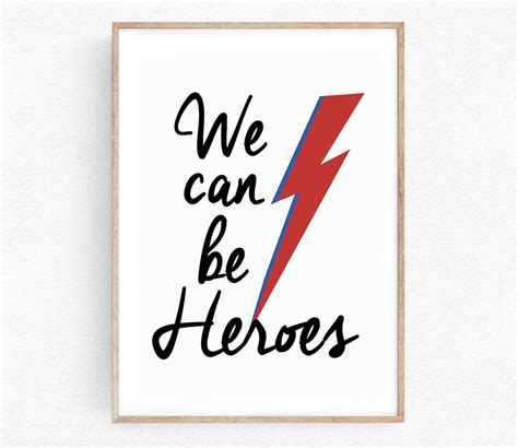 David Bowie We Can Be Heroes Art Print Wall Decor Home Gift - Etsy