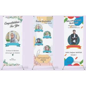 Jual Cetak Paket Spanduk X Banner Dan Y Banner Tiang Wisuda Wedding