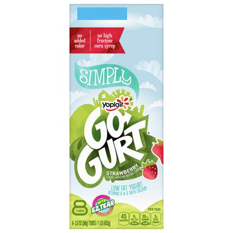 Save on Yoplait Go-GURT Simply Yogurt Tubes Strawberry Low Fat - 8 ct ...