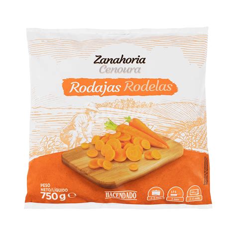 Hacendado Zanahoria Corte Rodaja Congelada Paquete 750 G