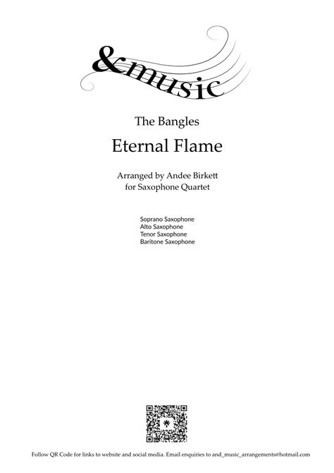 Eternal Flame Arr Andee Birkett By Bangles Sheet Music For Woodwind