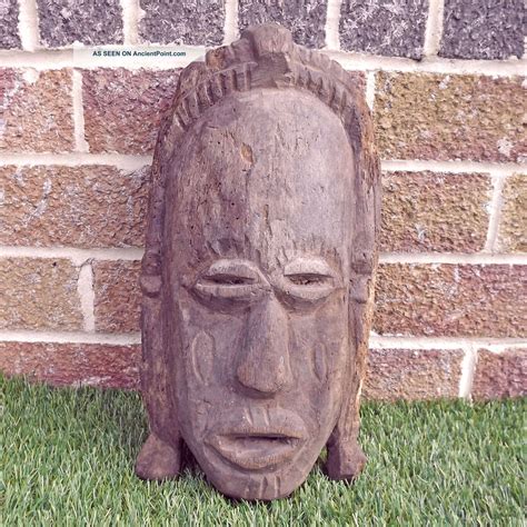 Vintage Hand Carved Wooden African Mask - Unidentified Ethnic Carving