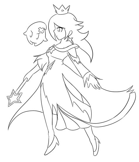 Rosalina Clashing Star Lineart By Xero J On Deviantart