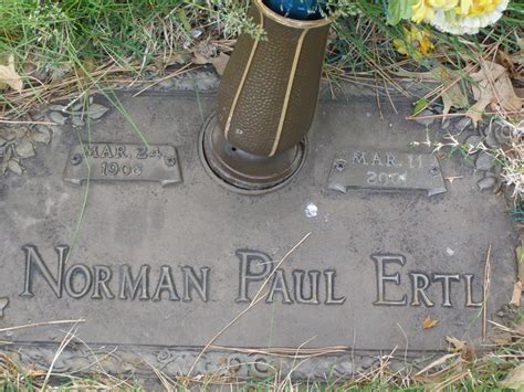 Norman Paul Ertl 1906 2001 Find A Grave Memorial