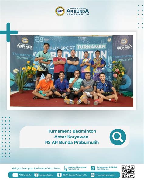 Tingkatkan Kesehatan Dengan Olahraga Badminton Karyawan Rs Ar Bunda