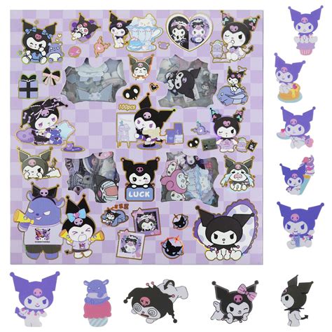 Buy HASTHIP® Kuromi Sticker Gift Set - 100Pcs Kuromi & Melody Stickers ...