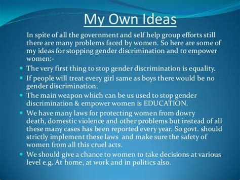 Gender Discrimination And Women Empowerment