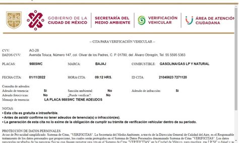 Cita De Verificaci N Vehicular Saca Tu Cita Aqu