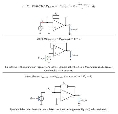 Zusammenfassung OP Schaltungen Lerninhalte Und Abschlussarbeiten