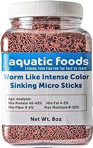 Amazon Aquatic Foods Inc Worm Like Intense Color Enhancing