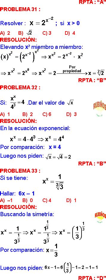 Ecuaciones Exponenciales Ejercicios Resueltos Paso A Paso Pdf