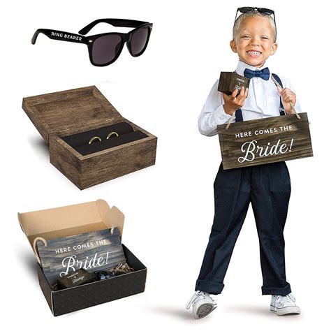 Ring Bearer Gift Set By Stache Sons Box Includes Two Sided Sign