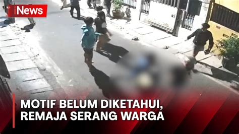 Belum Diketahui Motifnya Sekelompok Remaja Serang Warga Dengan Senjata