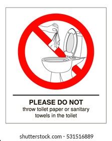 Do Not Litter Toilet Vector Illustration Stock Vector Royalty Free