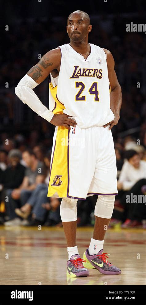 Los Angeles Lakers Shooting Guard Kobe Bryant 24 In The First Half Of Their Nba Basketball