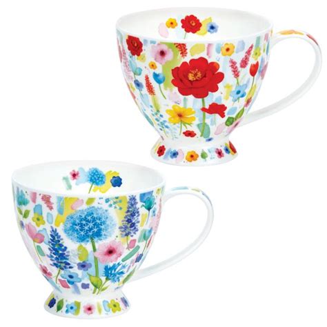 Dunoon Floral Burst Skye Set Of 2 Mugs Temptation Gifts