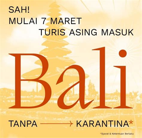 Sah Mulai Besok Turis Asing Masuk Bali Enggak Perlu Karantina Lagi