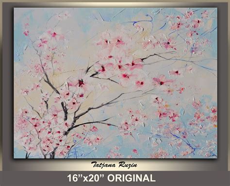 Oil Painting, Almond Blossom, Art, Painting,original Art,almond Tree ...