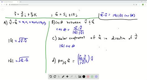 Solvedfind A Mathbf V Cdot Mathbf U Math