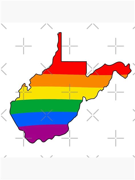 West Virginia Rainbow Pride Poster For Sale By Gayesthetic Redbubble