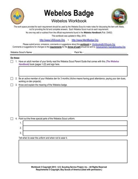 Webelos Arrow Of Light Requirements Checklist Shelly Lighting