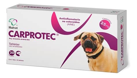 Carprotec 25 Mg 20 Tabs Carprofeno Aine Dolor E Inflamación Envío gratis