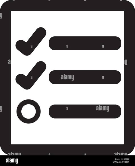 Checkliste Dokument Blatt Stock Vektorgrafik Alamy