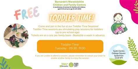 Toddler Time - Sydni Centre, The SYDNI Centre, Royal Leamington Spa ...