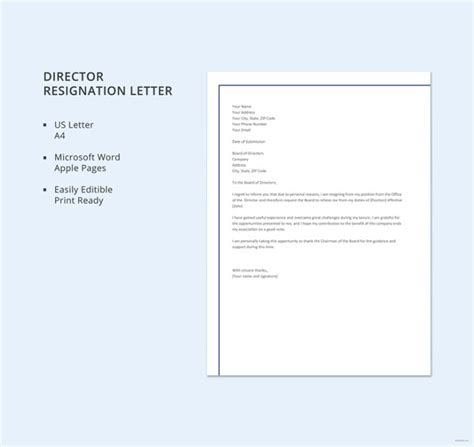 47 Resignation Letter Templates Free Word Excel Pdf Ipages