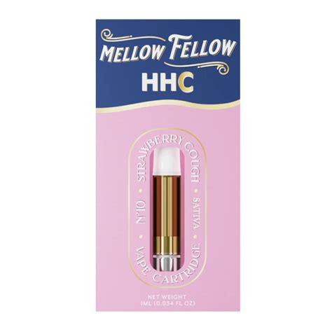 Mellow Fellow Hhc Vape Cartridge Strawberry Cough 1ml Dr Ganja