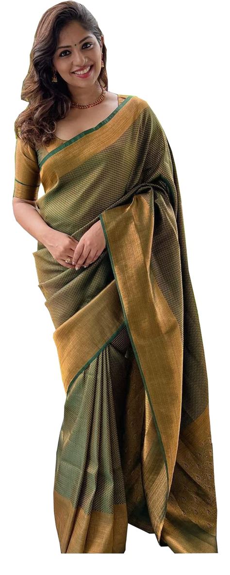 Buy Kabir Fabrics Women S Shree Kubera Kanchipuram Banarasi Lichi Silk