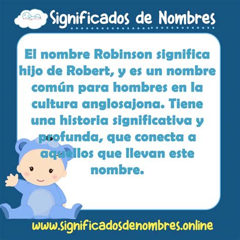 Significado De Robinson Apodos Origen Y M S